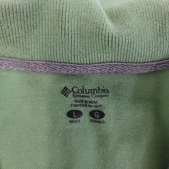 Columbia Green Men's Polo T-Shirt size L Cotton - Picture 4 of 5